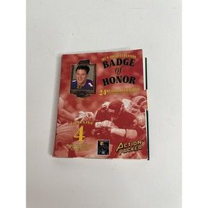 1994 Action Packed Badge of Honor NFL's Greatest Players Pack of 4 Pins 24kt